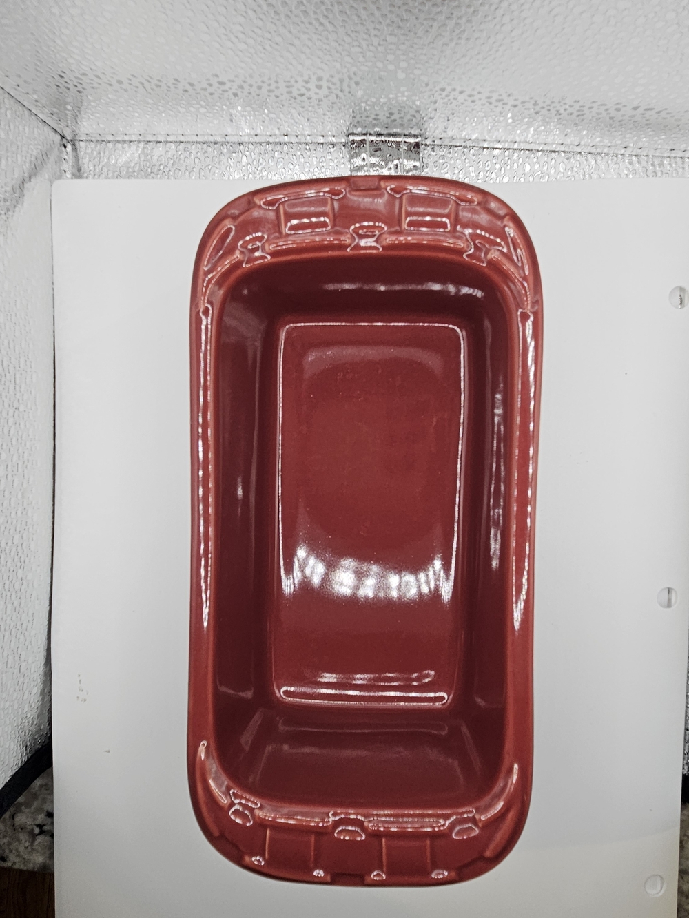 Longaberger Small Red Ceramic Loaf Pan